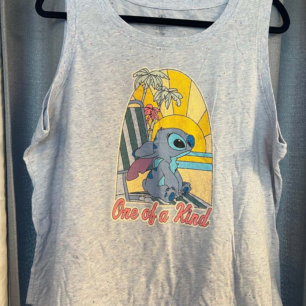 Disney Parks Stitch 626 One of a Kind Blue Women's Tank Top size XXL